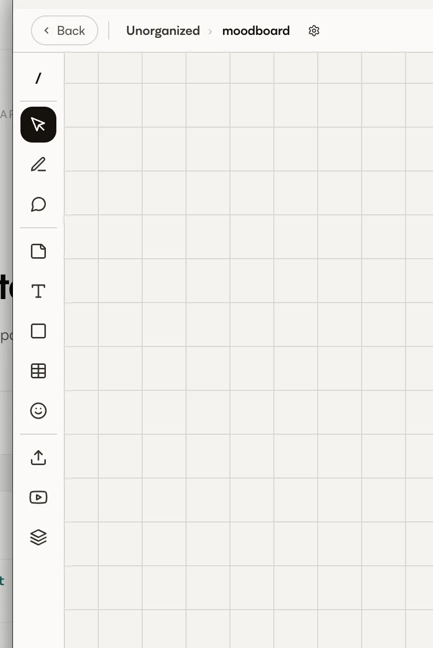 Canvas toolbar