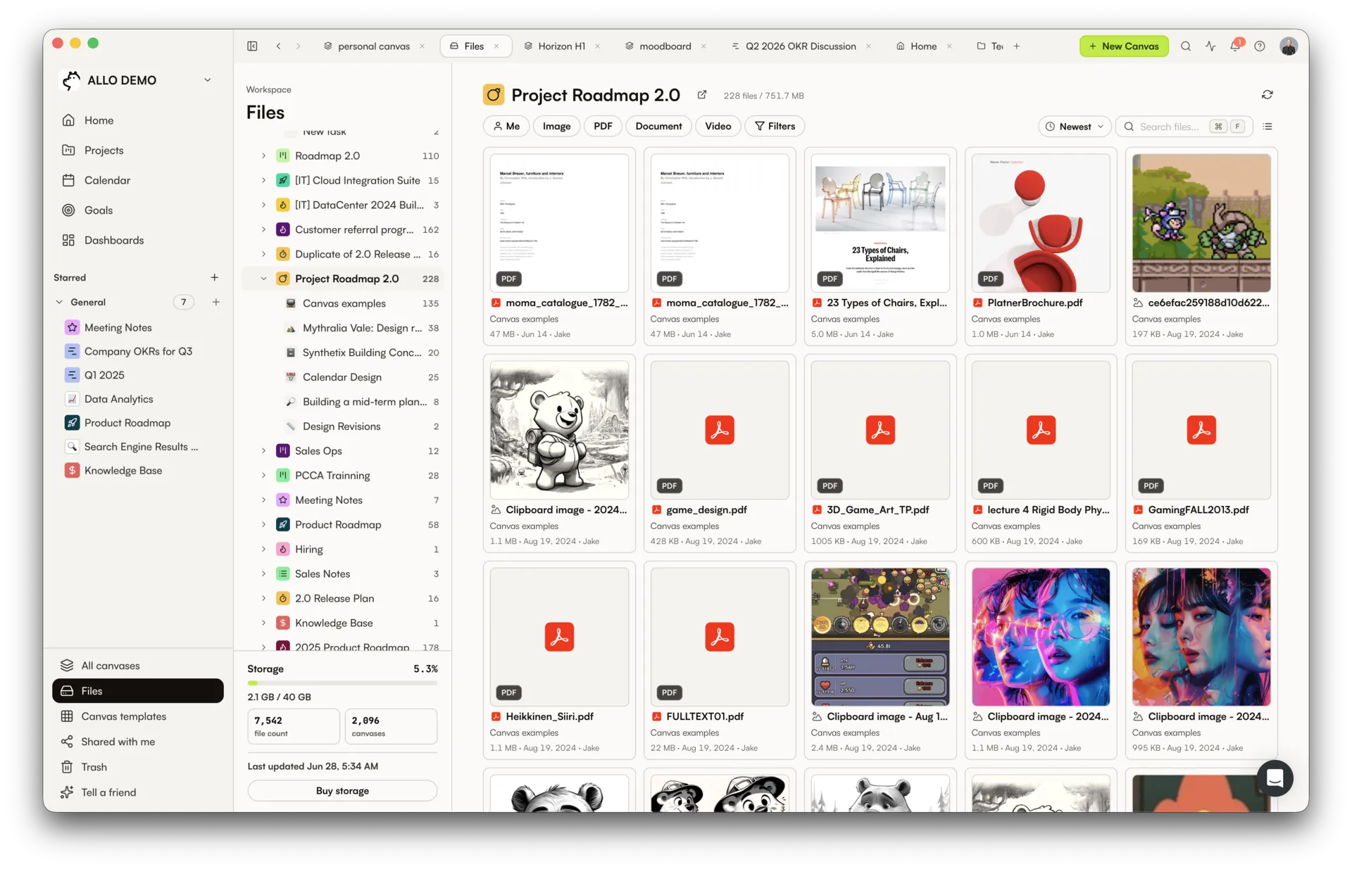 Files directory detail