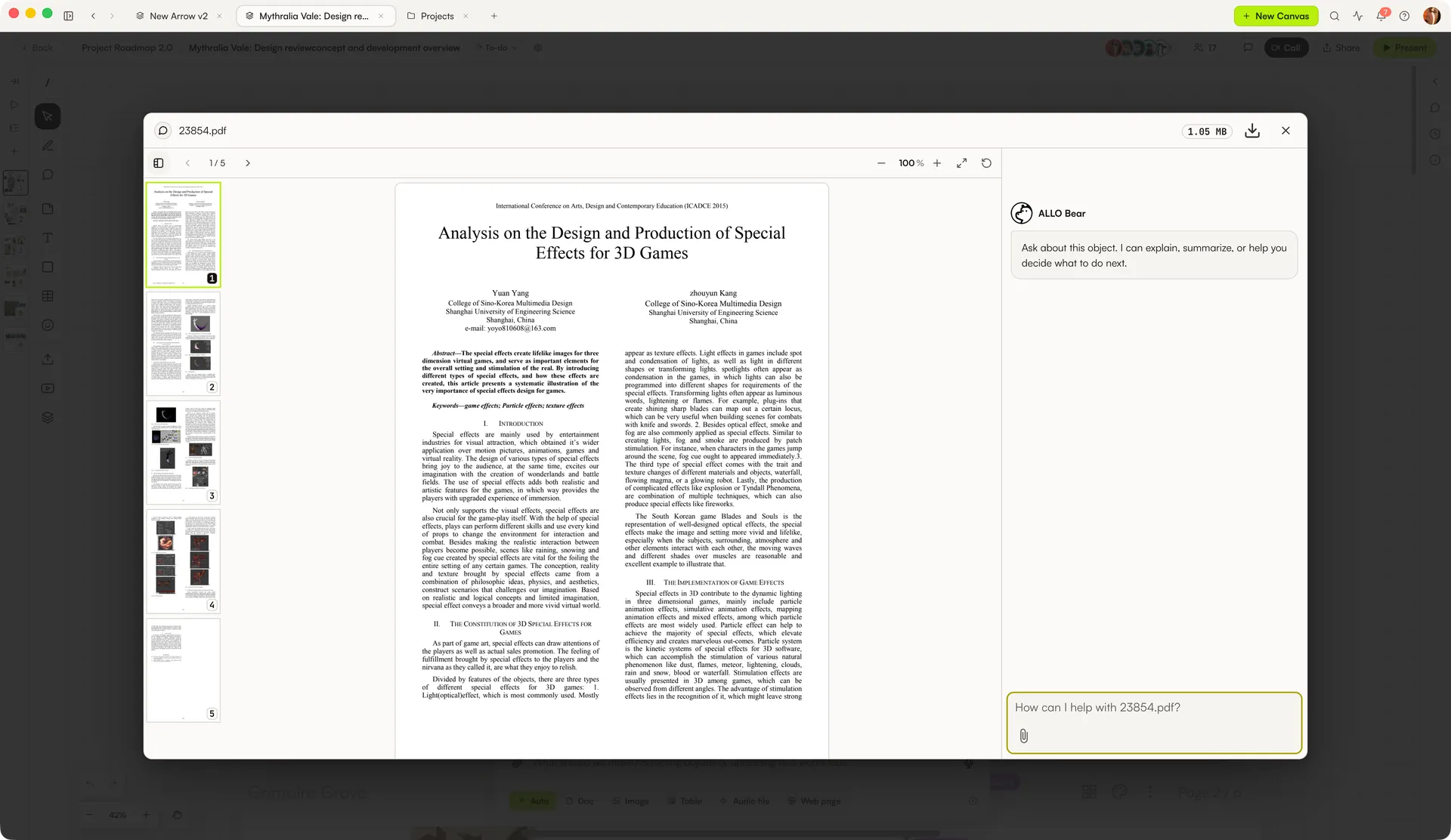 PDF file preview on a canvas