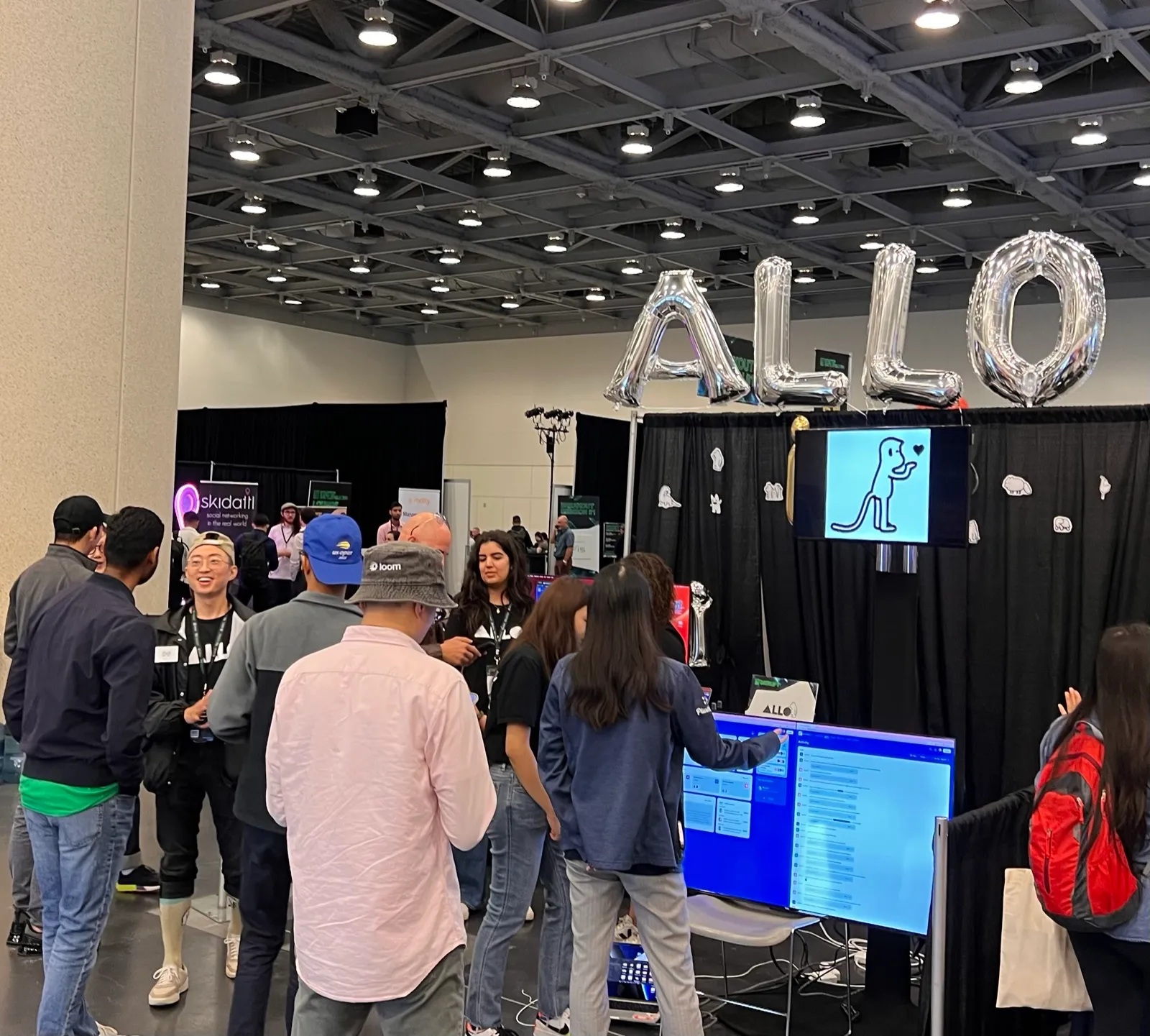 The ALLO booth at a San Francisco conference in 2022