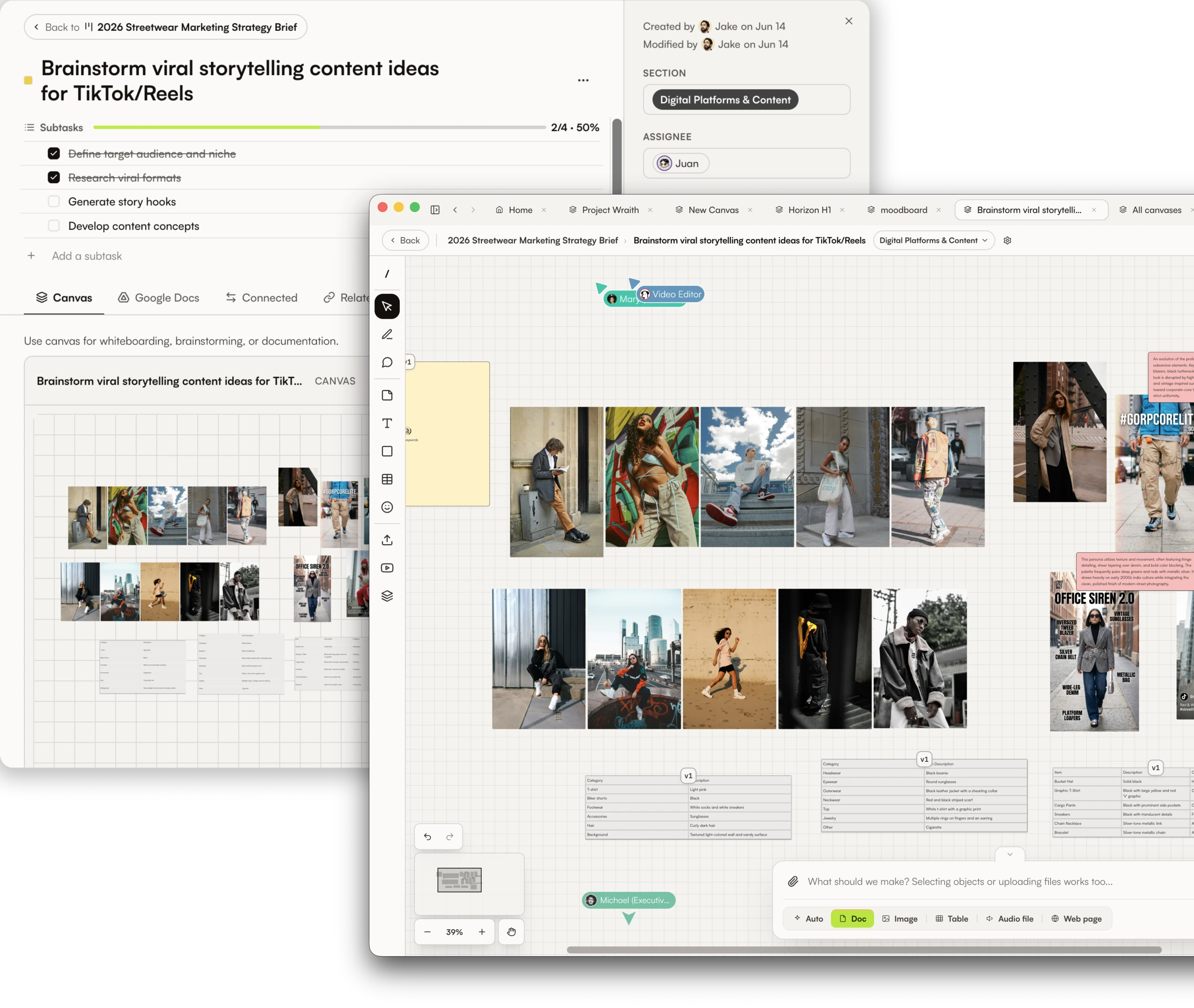 CARD → CANVAS TRANSITION