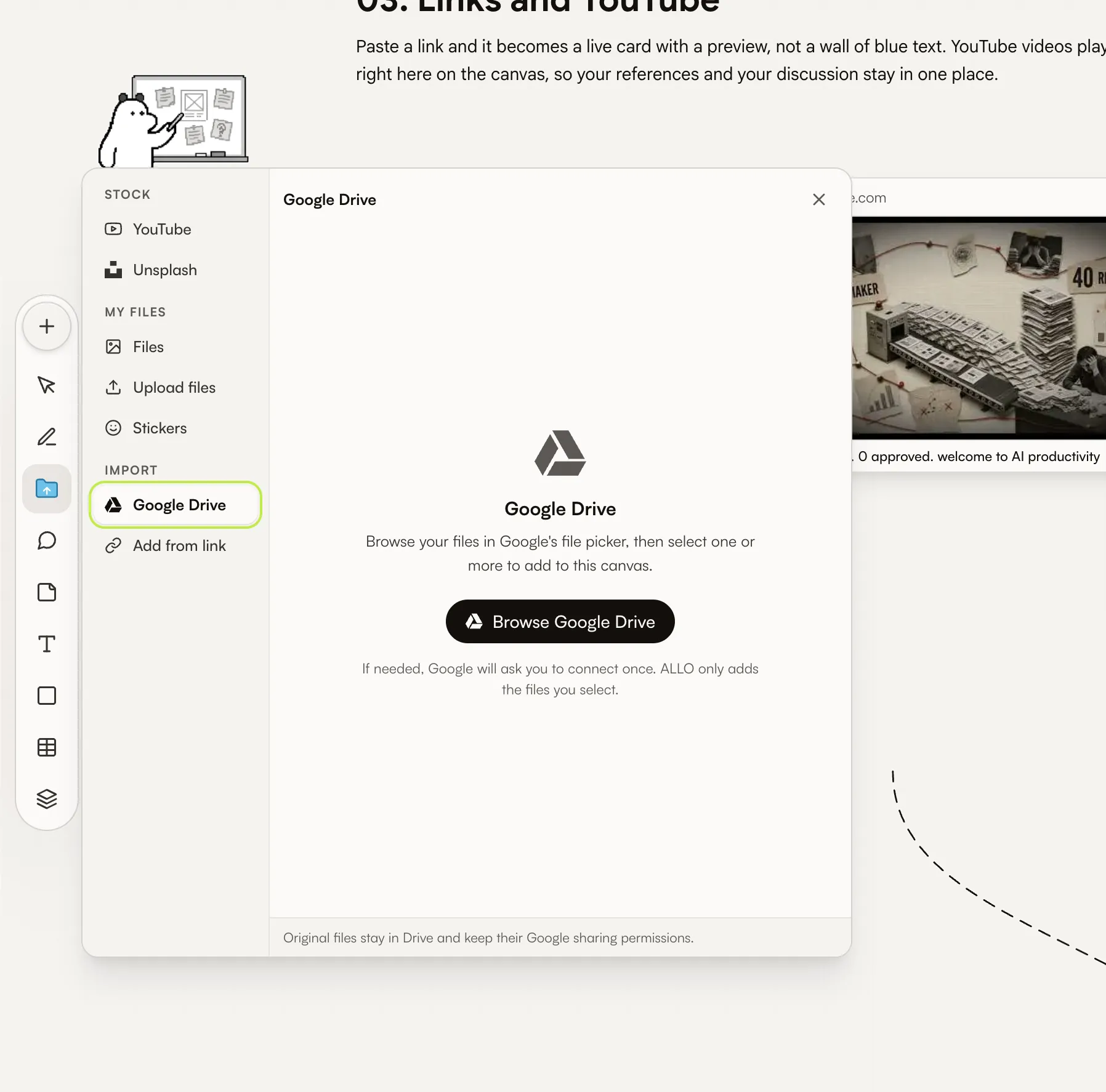 Sorgente Google Drive nel pannello delle risorse unificato